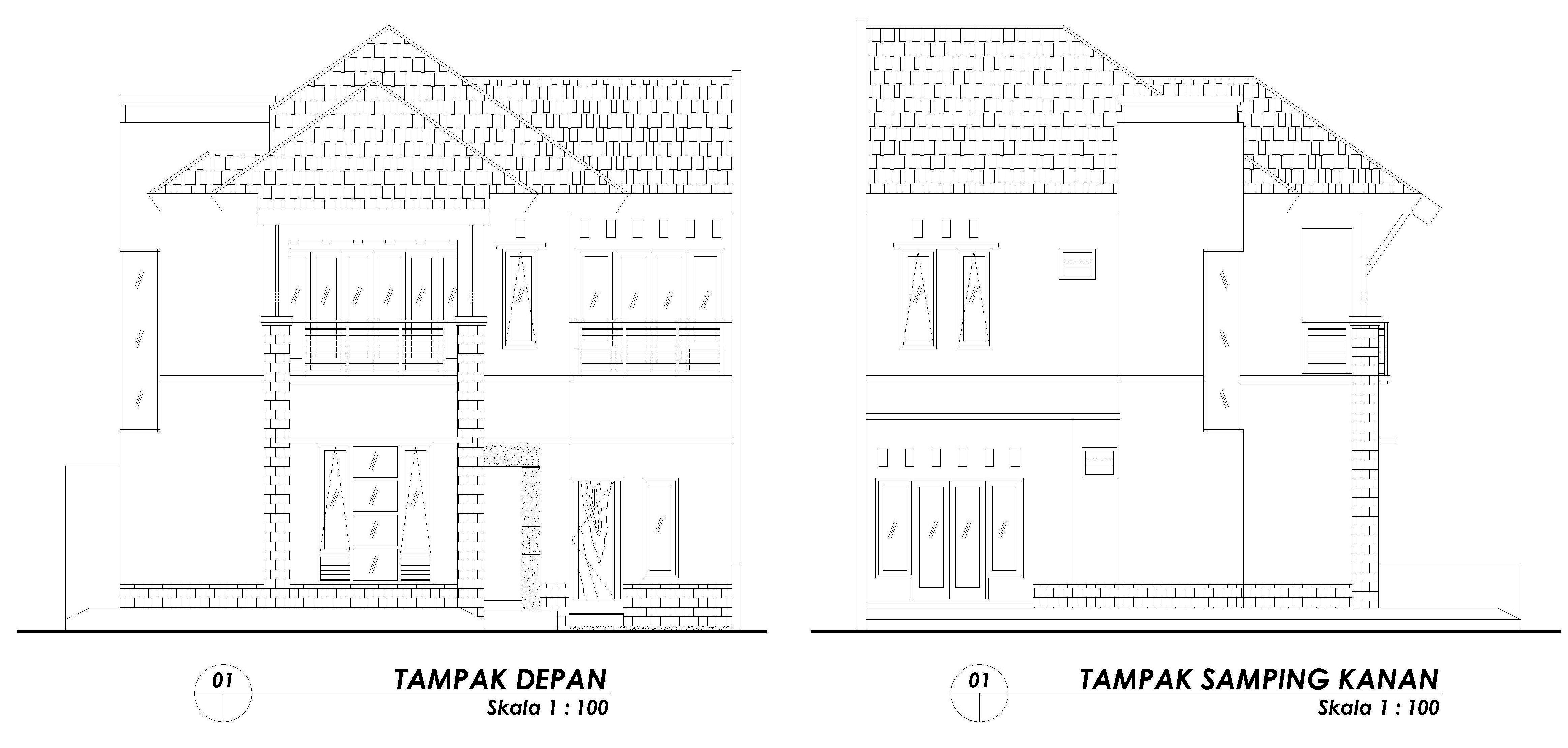 25 Gambar Sketsa Rumah Tampak Depan Dan Samping Design Info On